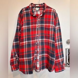 JCrew men’s long sleeve flannel shirt XXL slim re imagined